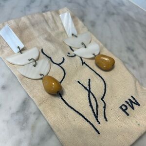 Paloma Wool White and Tan Earrings